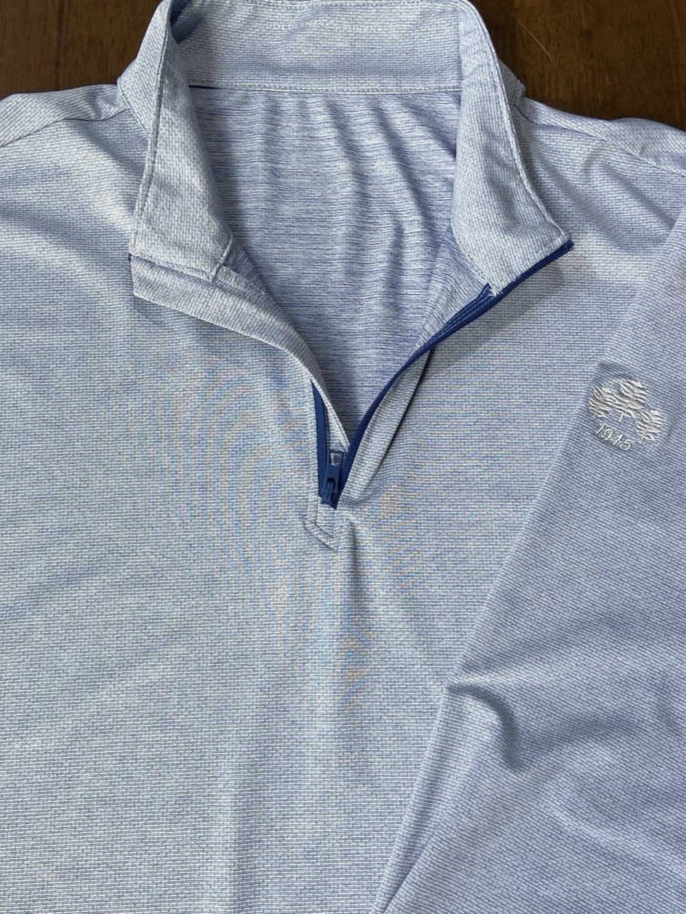 Holderness & Bourne Mens XL Blue Dry Luxe 1/4 Zip Pine Forest Country Club 1945